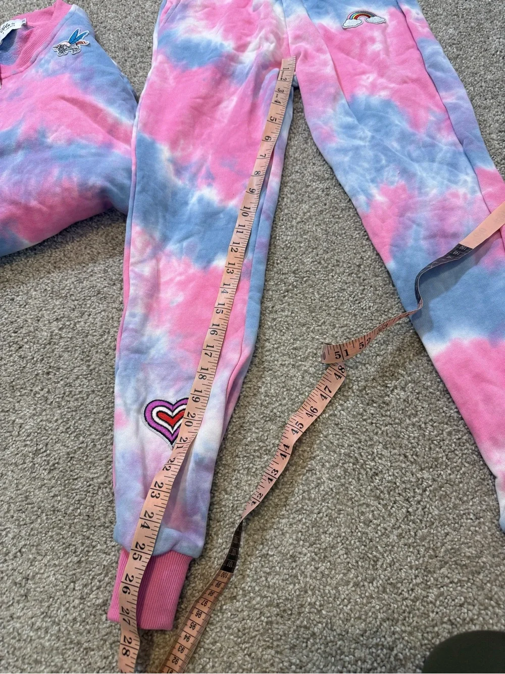 NWT LOLA+ THE BOYS TIE DYE RUFFLE PATCH JOGGER SET‎ 14